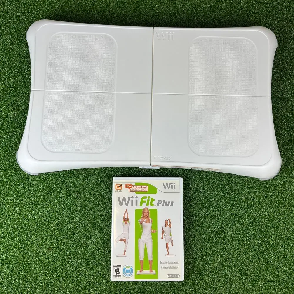 Nintendo Wii Fit Plus and White Wii Balance Board Bundle